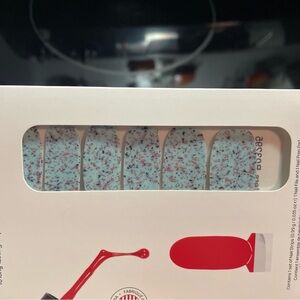 Color Street Blue and Red Glitter Nail Strips